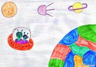 На встречу с землянами. Рисунки о космосе