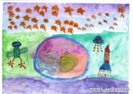 Дружат в небе корабли.... Рисунки о космосе