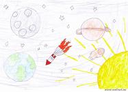 Космический полет. Рисунки о космосе