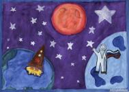 Мы на Луне. Рисунки о космосе