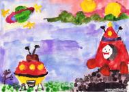 Весёлая планета. Рисунки о космосе