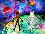 Встреча. Рисунки о космосе