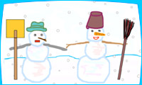Развивающая игра Снеговики