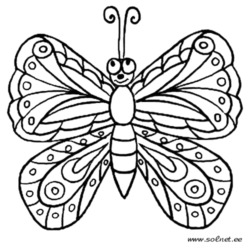 Бабочка. Раскраска