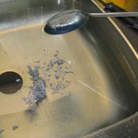 ...выливают олово в воду и по тени от получившейся фигурки предсказывают события следующего года.