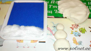 Мастерим панно 'Снеговик'